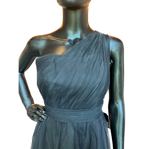 David's Bridal Dresses & Skirts - Black Tulle One Shoulder Short Dress - Davids Bridal